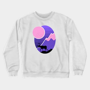 Pink Landscape Crewneck Sweatshirt